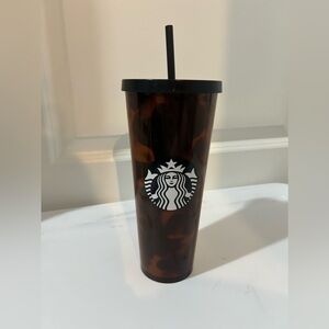STARBUCKS TORTOISE SHELL LEOPARD SWIRL TUMBLER
